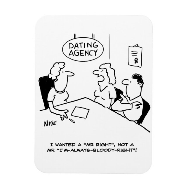 Imán Agencia de citas - Sr. Perfecto (Vertical)