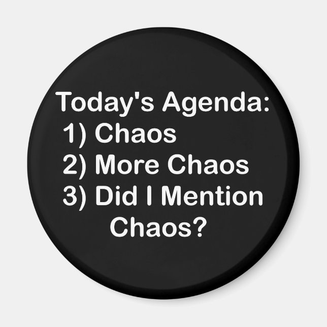 Imán Agenda de hoy: caos (Frente)