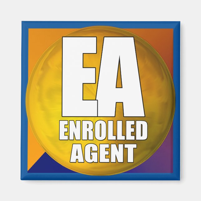 IMÁN AGENTE INSCRITO DE LOGO DE EA (Frente)