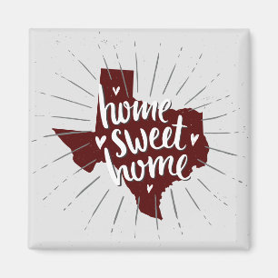 Imán Aggie Maroon Hogar Sweet Home Texas