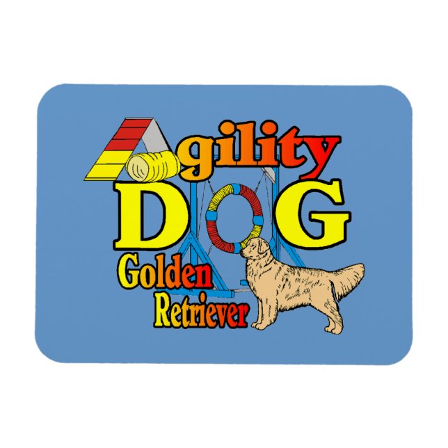 Imán Agilidad de Golden Retriever (Horizontal)