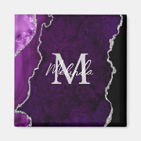 Agitación de mármol morado y plateado