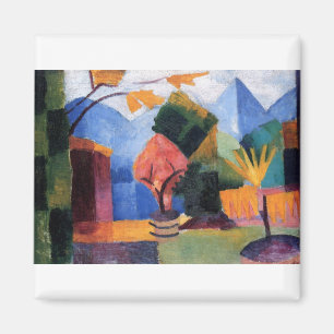 Imán Agosto Macke - Jardín del petróleo del lago Thun