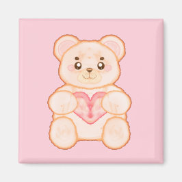 Imán Agradable Oso El día de San Valentín Con Corazón R
