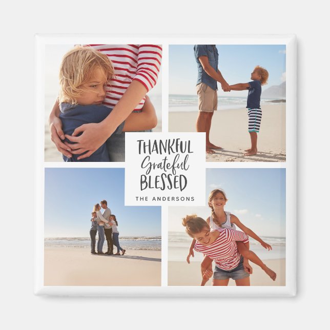 Imán Agradecimiento agradecido bendecimiento foto acció (Frente)