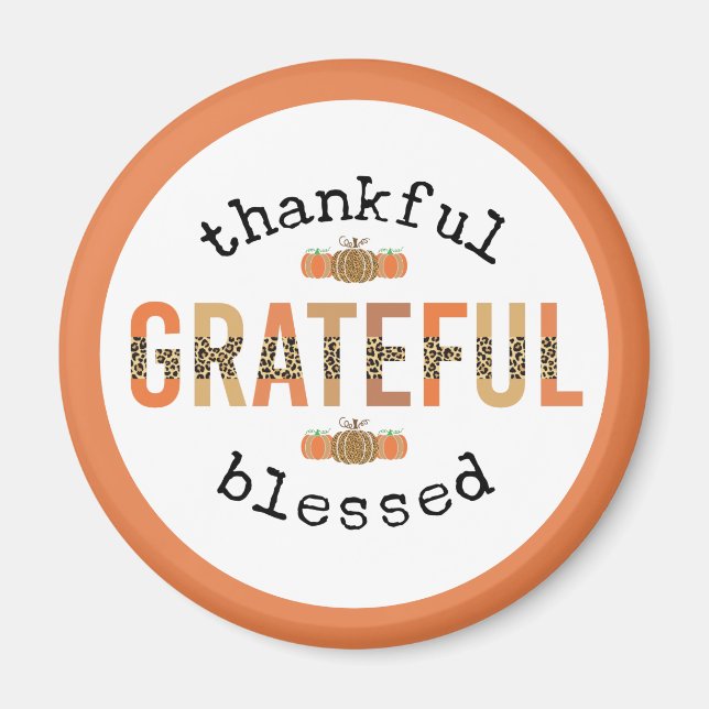 Imán Agradecimiento Agradecimiento Bendecida Caída Agra (Frente)