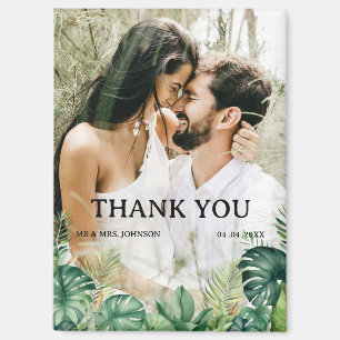 Imán Agradecimiento de Boda con Tema Tropical