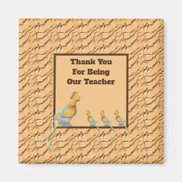 Imán Agradecimiento del profesor Gato Gatitos Clase Gra