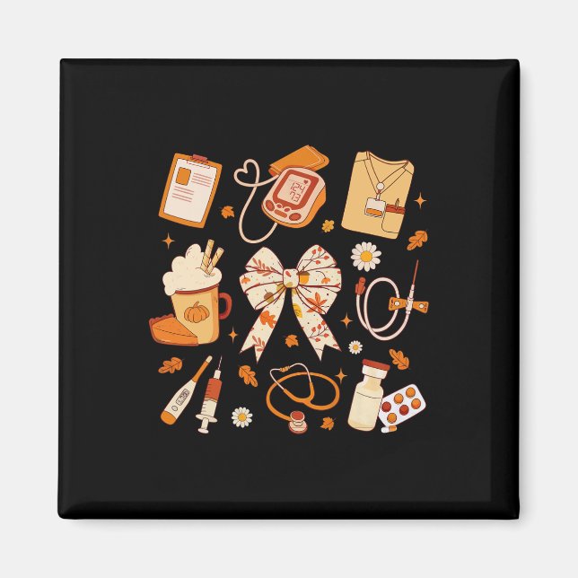 Imán Agradecimiento enfermera otoño Stethoscope Coquett (Frente)