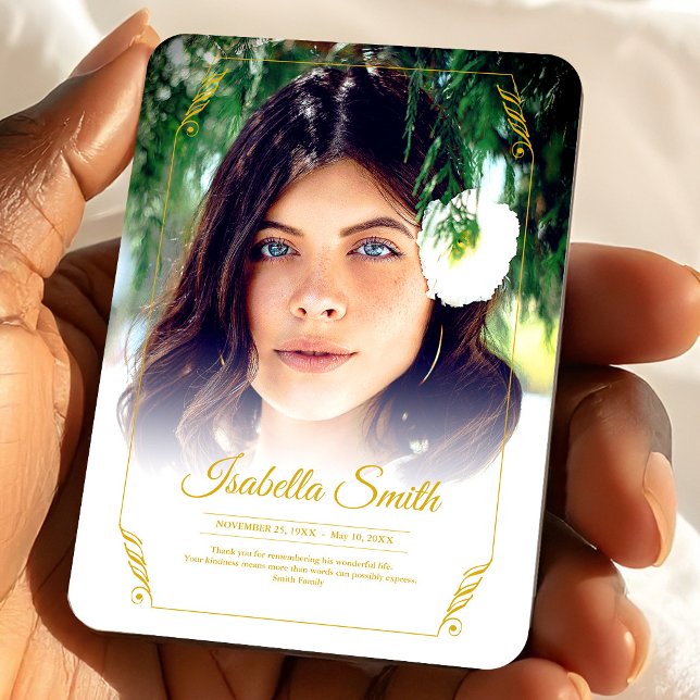 Imán Agradecimiento Foto de Funeral Personalizada Simpa (Thank You Custom Funeral Photo Sympathy, Memorial Favor, Sympathy Thank You)