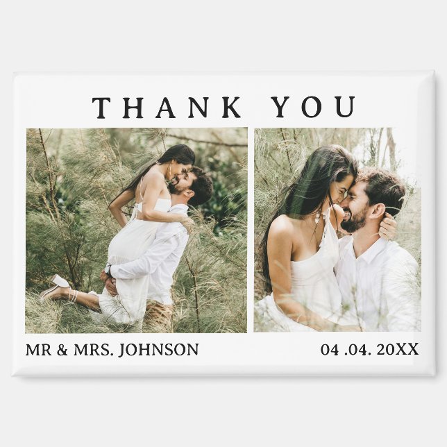 Imán Agradecimiento Únicos de Boda (Anverso)