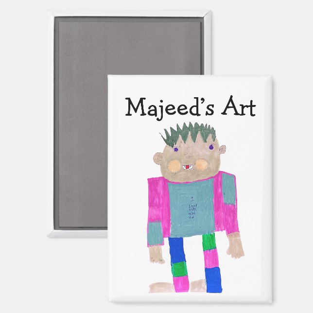 Imán Agrega el arte de tu hijo a esto  (Anverso/Reverso)