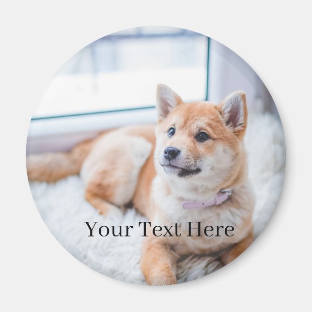 Imán Agrega tu foto y texto personalizado (Frente)
