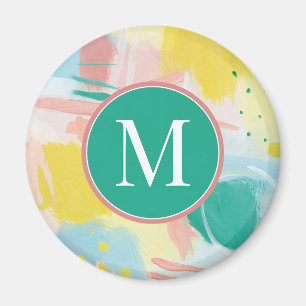 Imán ¡Agrega tu inicial   Resumen de la cara fresca