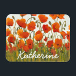 Imán Agrega tu nombre | Filas de cachorros I<br><div class="desc">Floral</div>