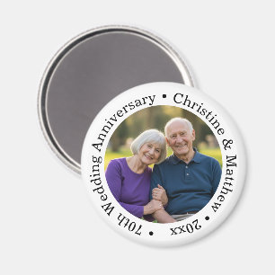 Imán Agrega tu propia foto de pareja 70º aniversario de