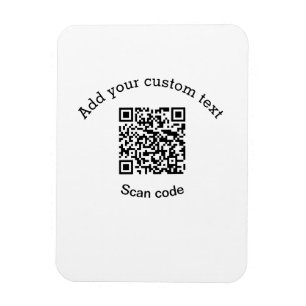 Imán Agrega tu texto personalizado código QR de negocio