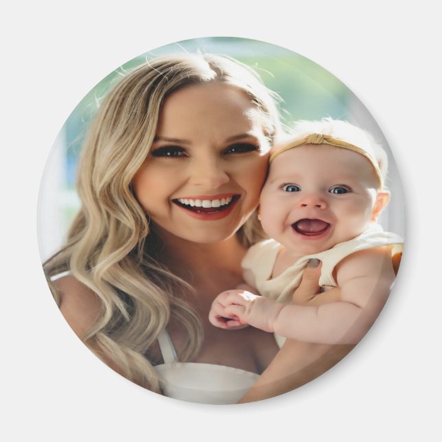 Imán Agregar foto de bebé personalizar personalizado (Frente)