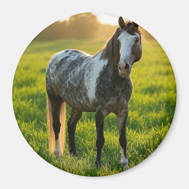 Imán Agregar Foto de Caballo Personalizar (Frente)