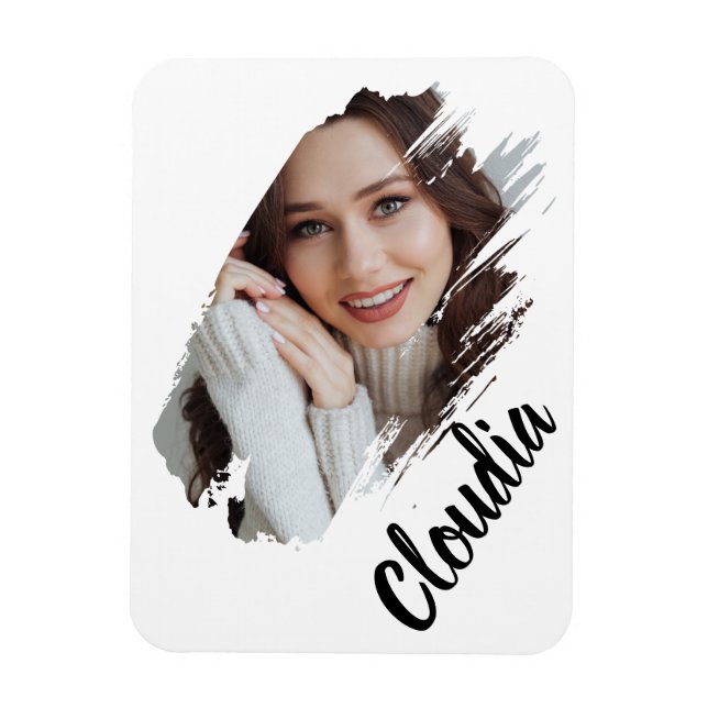 Imán Agregar foto y texto personalizados (Vertical)