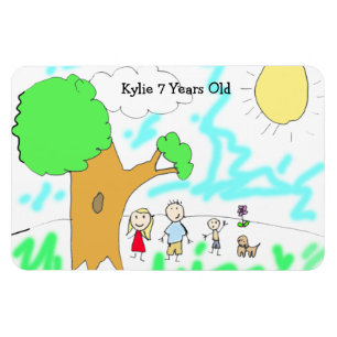 Imán Agregar la ilustración de su hijo a esto