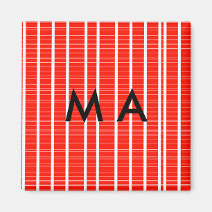 Imán Agregar monograma simple nombre letra hombre minim