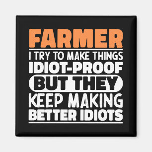 Imán Agricultor Intento Hacer Cosas Divertidas En Culti