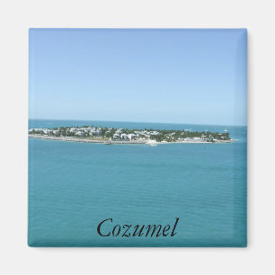 Imán Agua azul de la isla de Cozumel tropical