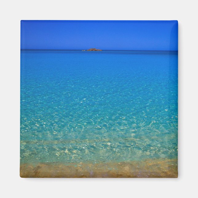 Imán Agua azul, Islas Exuma, Bahamas. (Frente)