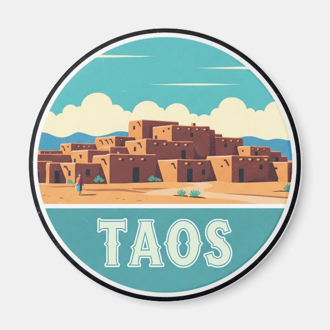 Imán Agua de Taos Pueblo Nuevo México (Frente)