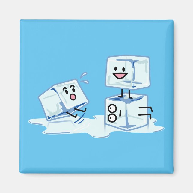 Imán agua helada del cubo de los cubos de hielo que (Frente)