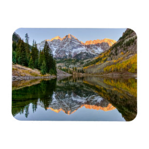 Imán Agua Maroon Bells Lake Aspen Trees