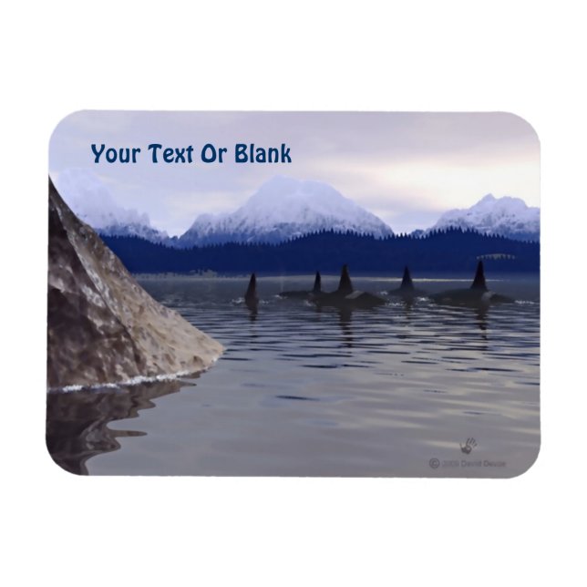 Imán Agua oscura Orca (Horizontal)