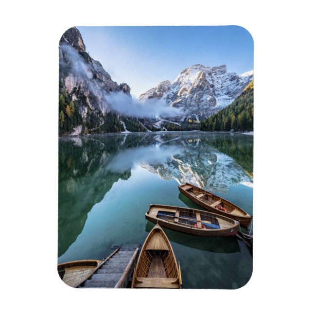 Imán Agua | Pragser Wildsee Dolomitas Italia (Vertical)