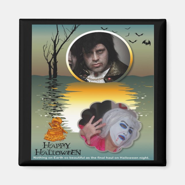 Imán Agua, ratón, caldero, foto añadir a marcos (Frente)