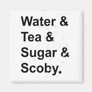 Imán Agua Tea Azúcar Scoby