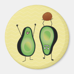 Imán Aguacate divertido aguacero verde