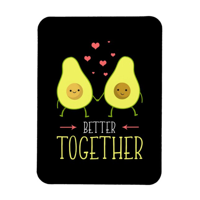 Imán Aguacate mejor juntos (Vertical)