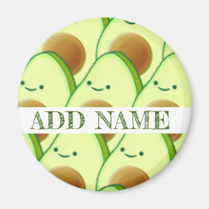 Imán Aguacate verde lindo por todo el nombre personaliz