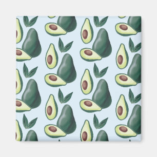 Imán aguacates acuarelas