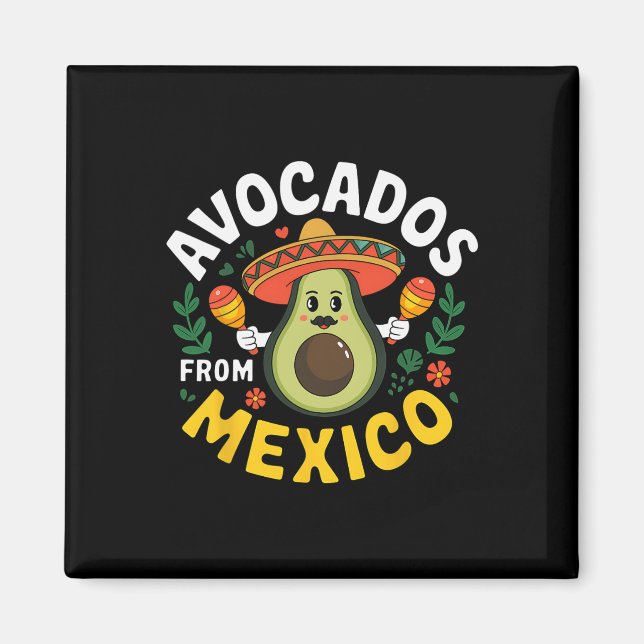 Imán Aguacates De México Cinco De Mayo Fiesta Mexicana (Frente)