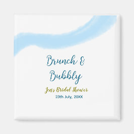 Imán Aguada dorada azul burbujeante y nupcial brunch sh