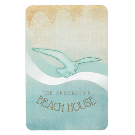 Imán Aguamarina ID623 azul de la gaviota de la casa de