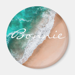 Imán Aguas del océano de playa a orillas del mar y vera