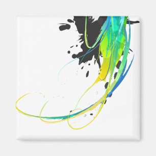 Imán Aguas frías abstractas Paint Splatts