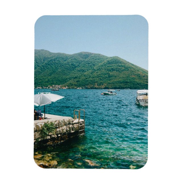 Imán Aguas turquesas de Perast - Montenegro (Vertical)