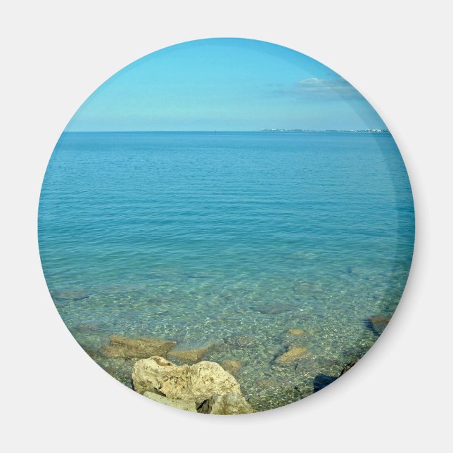 Imán Aguas verdes azules de Bermudas (Frente)