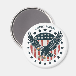 Imán Águila Americana Retro