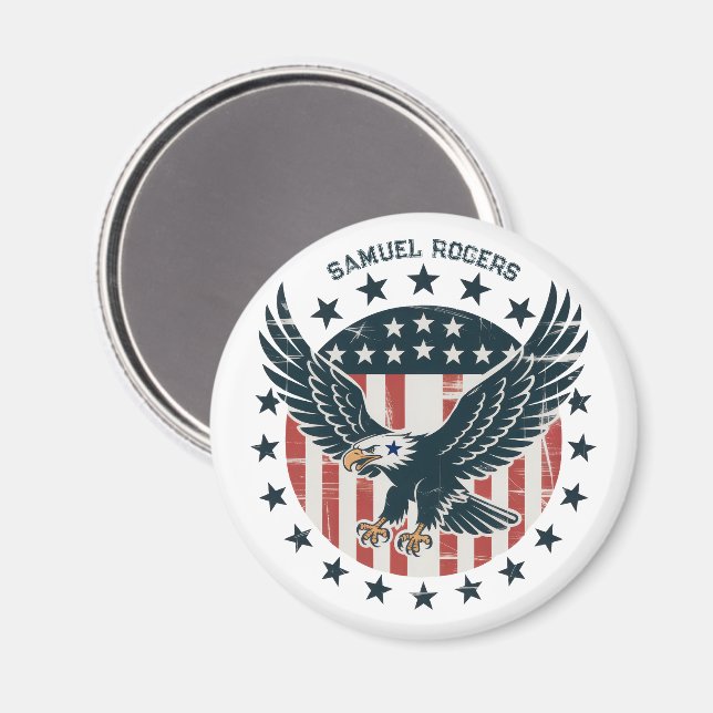 Imán Águila Americana Retro (Anverso/Reverso)
