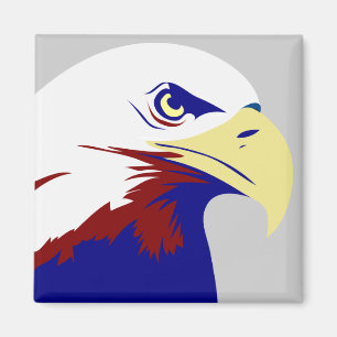 Imán Águila Americana Roja, Blanca y Azul